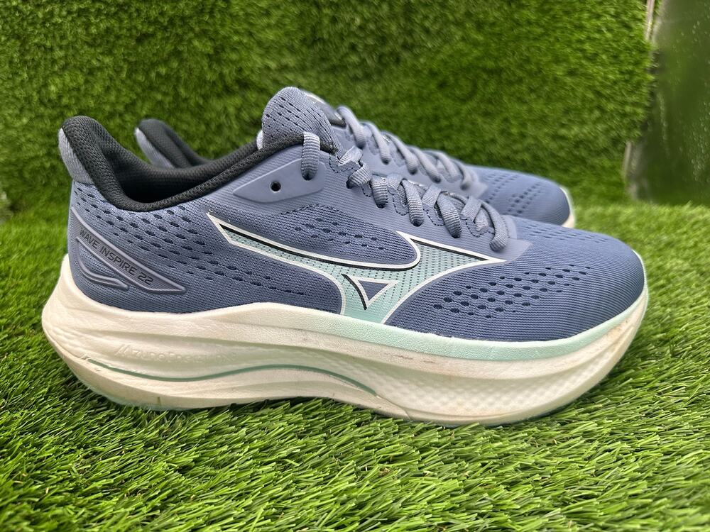 Mizuno Wave Inspire 22 J1GD264573 Athletic Sneaker Women's 10 Blue Mesh Training